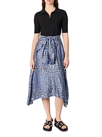 Layered-Effect Patterned Dress