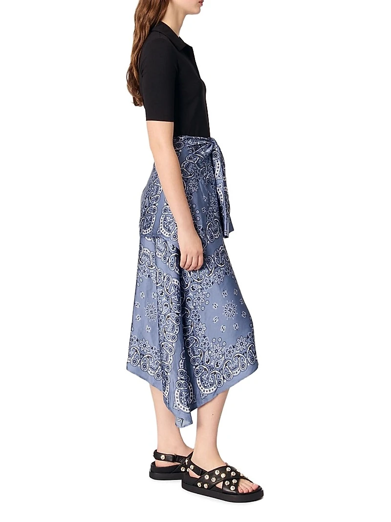 Layered-Effect Patterned Dress