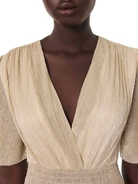 Metallic Ruffled Dress