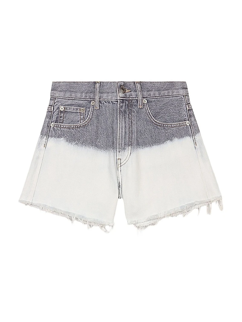 Tie-Dye Denim Shorts