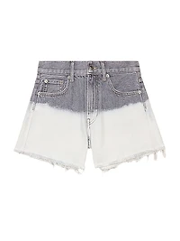 Tie-Dye Denim Shorts