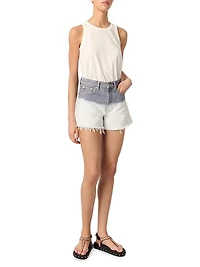 Tie-Dye Denim Shorts