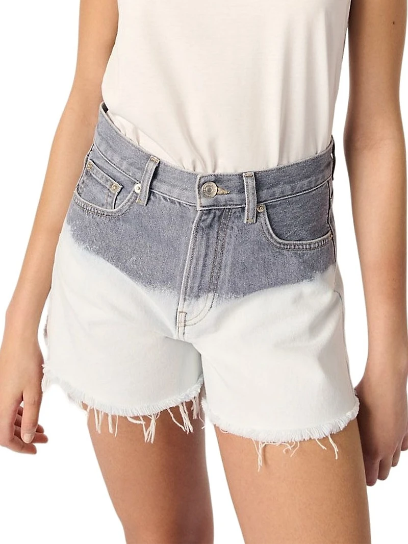 Tie-Dye Denim Shorts