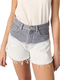 Tie-Dye Denim Shorts
