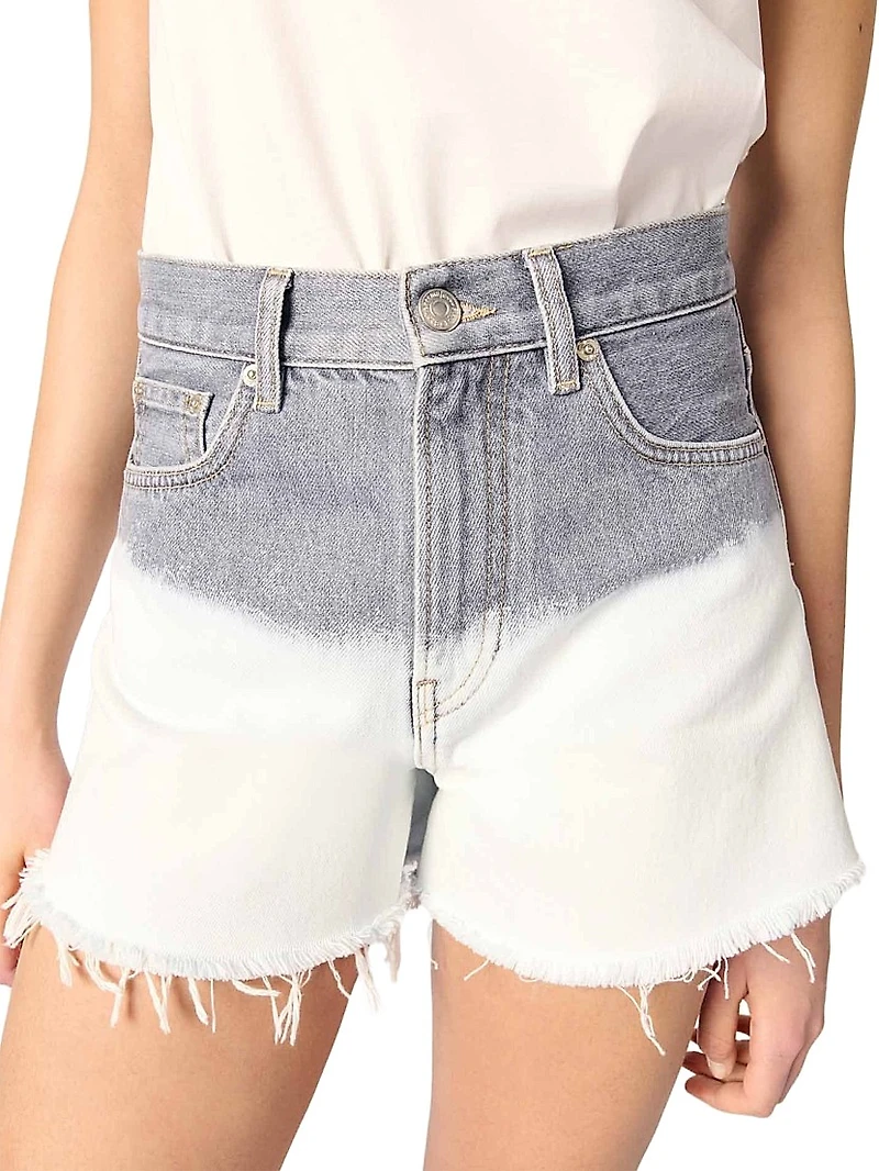 Tie-Dye Denim Shorts