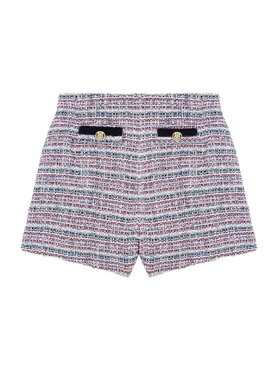 Tweed Shorts with Contrasting Trim