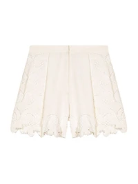 Embroidered Floral Shorts