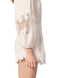Embroidered Floral Shorts