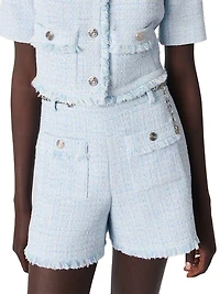 Tweed Shorts with Belt