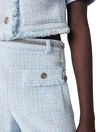 Tweed Shorts with Belt