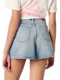 Studded Denim Shorts