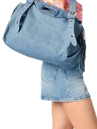 Denim Shorts with Braided Trim