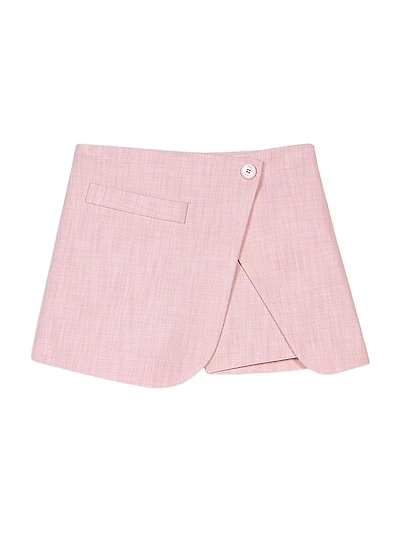 Layered-Effect Suit Shorts