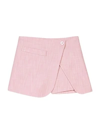 Layered-Effect Suit Shorts