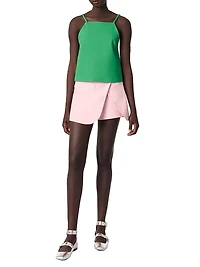 Layered-Effect Suit Shorts