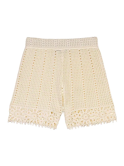 Crochet-Knit Shorts