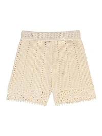 Crochet-Knit Shorts