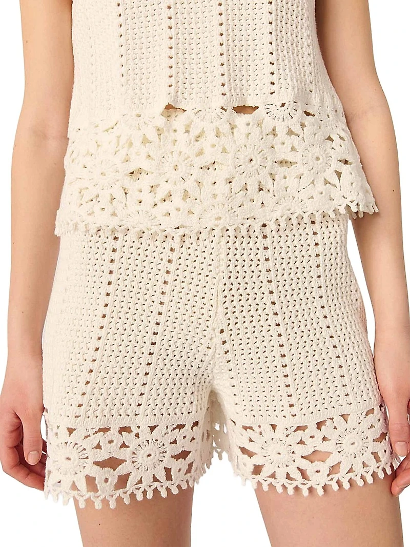 Crochet-Knit Shorts