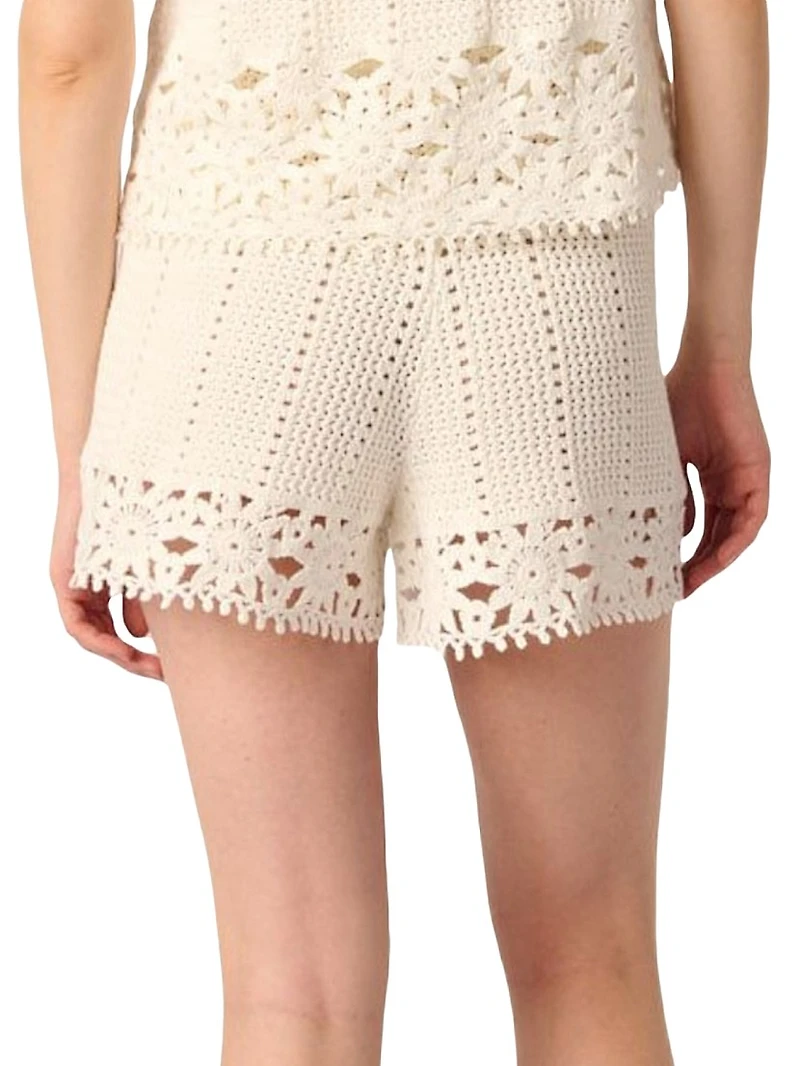 Crochet-Knit Shorts