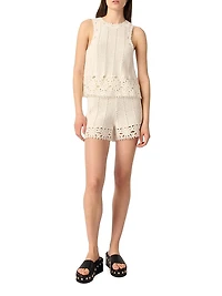 Crochet-Knit Shorts