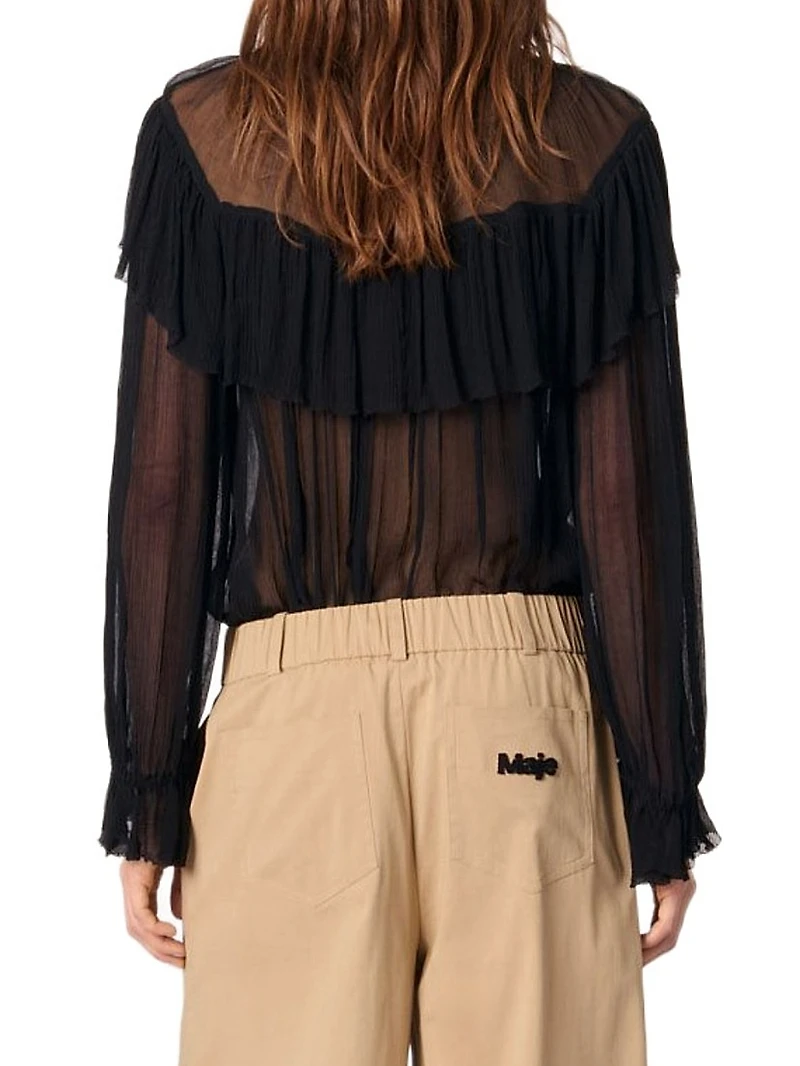 Ruffled Chiffon Top