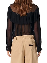Ruffled Chiffon Top