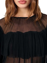 Ruffled Chiffon Top