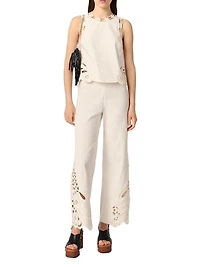 Embroidered Vest Top