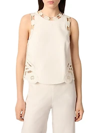 Embroidered Vest Top