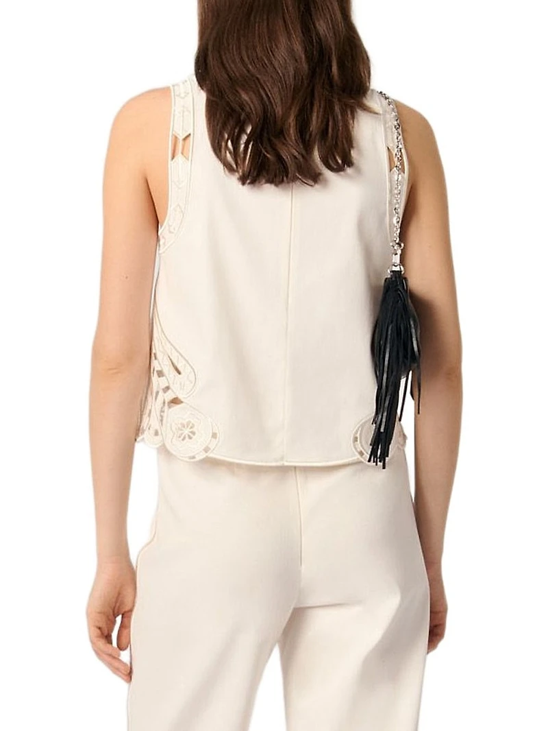 Embroidered Vest Top