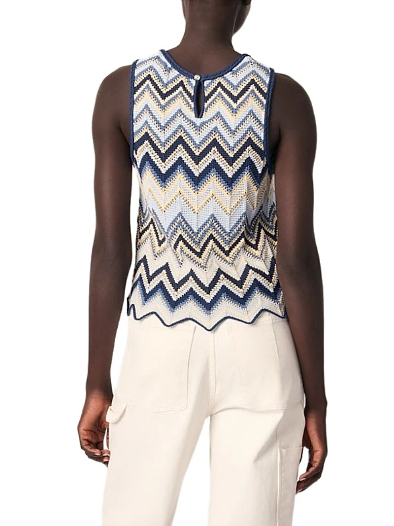 Crochet-Knit Top