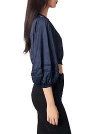 Satin-Look Cropped Top