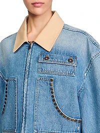 Denim Jacket with Studs