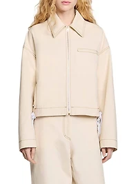 Denim Lace-Up Jacket