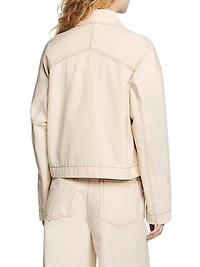 Denim Lace-Up Jacket