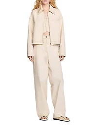 Denim Lace-Up Jacket