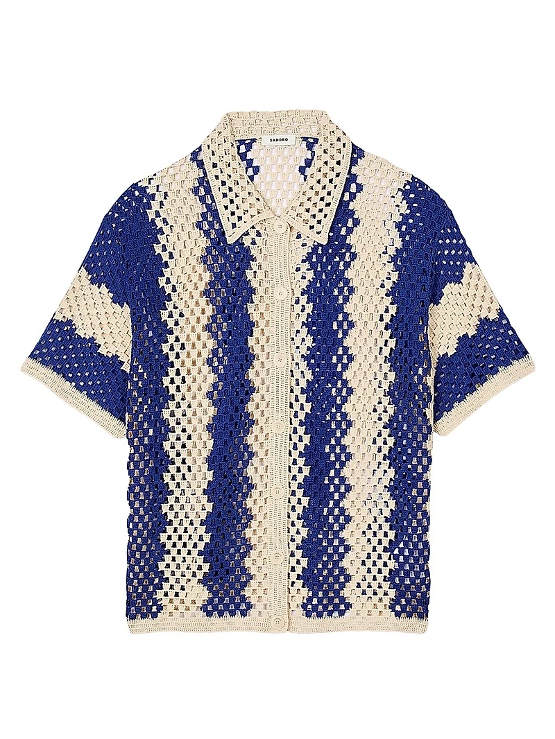 Two-Tone Knit Cardigan