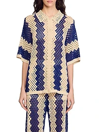 Two-Tone Knit Cardigan