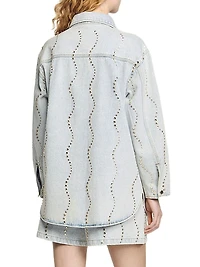 Denim Shirt with Rhinestones