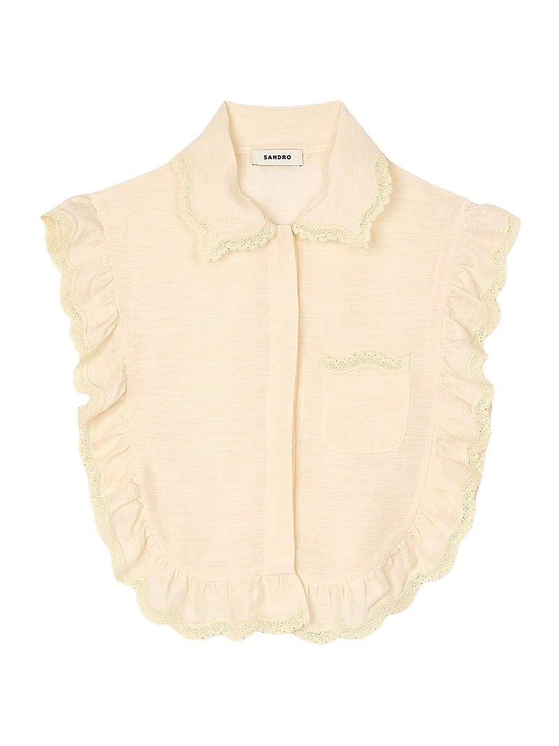 Shirt Collar with Lace Detail