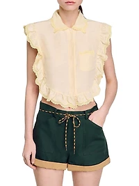 Shirt Collar with Lace Detail