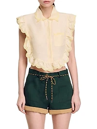 Shirt Collar with Lace Detail