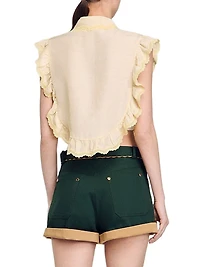 Shirt Collar with Lace Detail