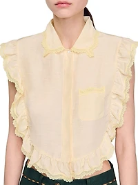 Shirt Collar with Lace Detail