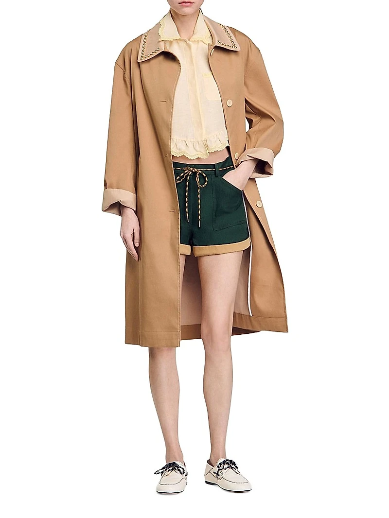 Shirt Collar with Lace Detail