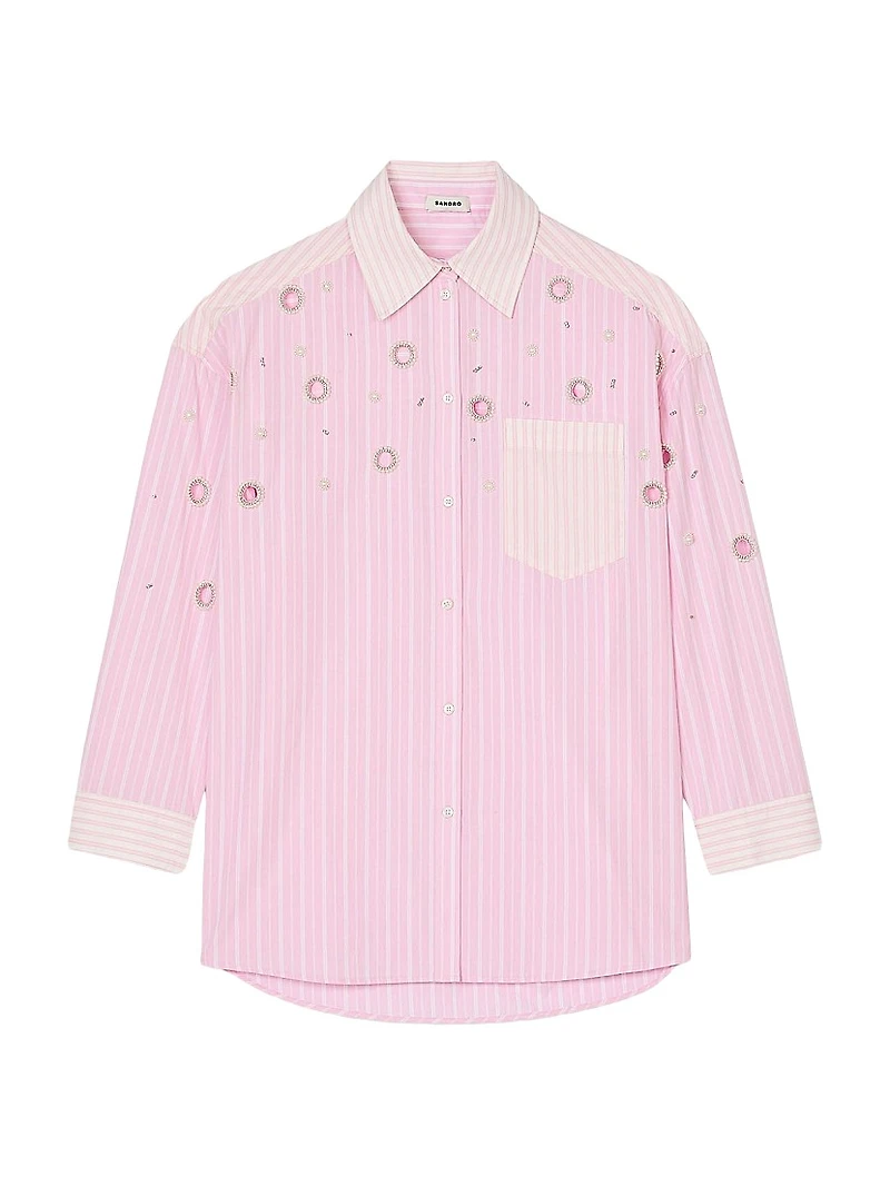 Striped Rhinestone Shirt