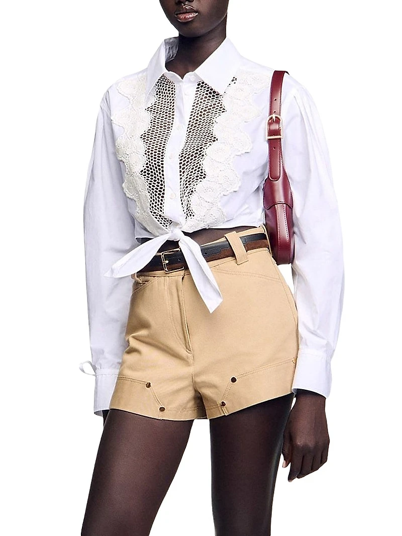 Lace Bib Shirt