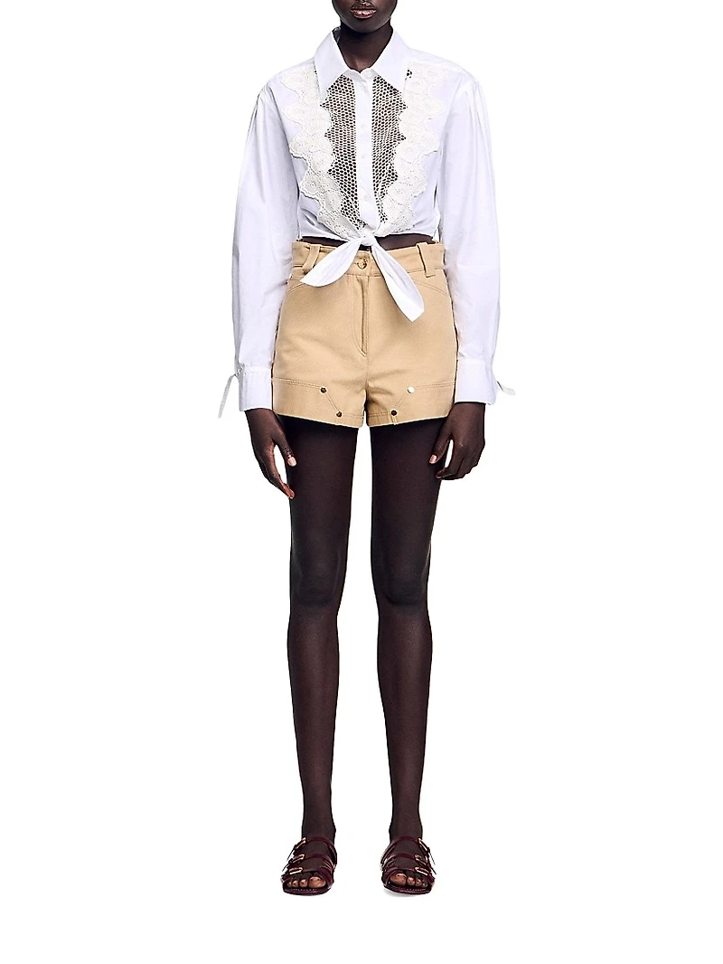 Lace Bib Shirt