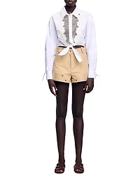 Lace Bib Shirt