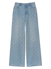 Rhinestone and Beaded Jeans